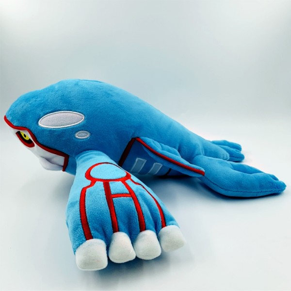 37 cm Kyogre Blå Val Vatten Egenskaper Gud Beast Plysch Leksaker Docka Mjuk stoppad Djur För Barn