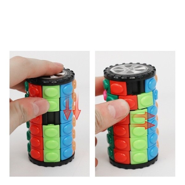 Magic Cube Stress Reliever Tredimensjonale Leker Tower Rubix Cube Intellectual Fidget Toys