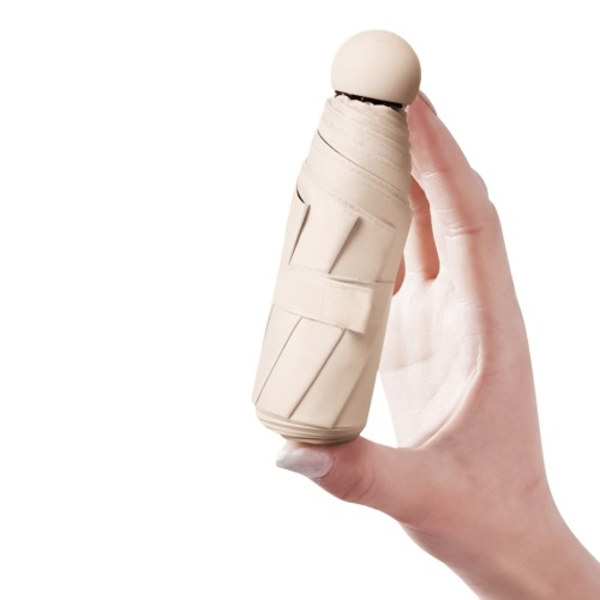 Kapsel paraply Soligt och regnigt Dualuse Regntätt Sol skydd Utomhus Reser Portabel Mini paraply
