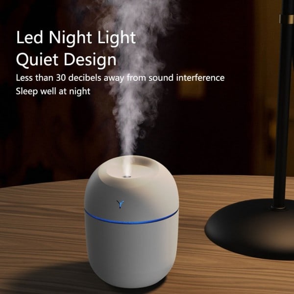 250ML Mini Ultralyd Luft Fugter Romantisk Lys USB Essential Olie Diffuser Bil Purifier