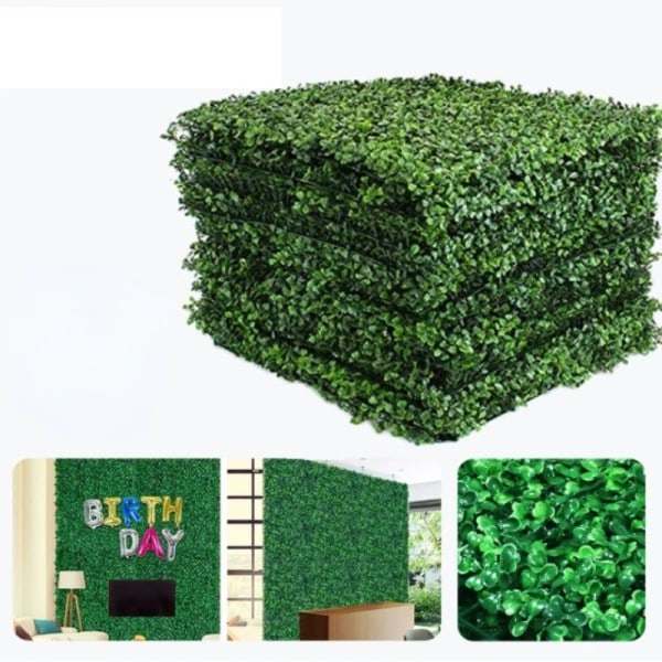25X25cm10 stykker Kunstige Planter Gress Vegg Bakgrunn Dekor Boxwood Hekk paneler for innendørs utendørs hjem innredning
