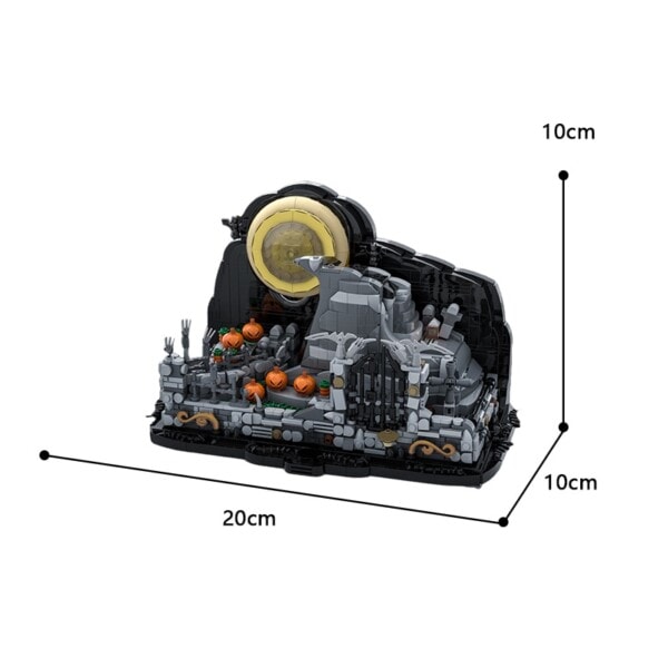 Mardröm Jul Stad Spiral Hill Halloween Pumpa Byggnad Block Kit Leksak