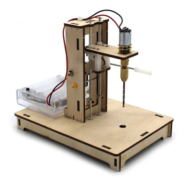 Mini skrivebord bænk bor træ klods bygning uddannelse videnskab projekt kit