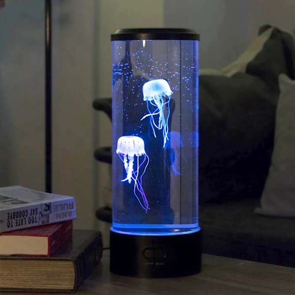 Färg Ändras Maneter Lampa Usb/Batteri Drift Bord Natt Ljus Barn'S Gåva Hem Sovrum Inredning