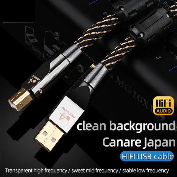 HIFI USB OTG kaapeli USB tyyppi A B USB kaapeli 6N OFC tyyppi C tyyppi B ääni kaapeli dekooderi