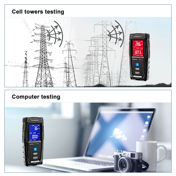 Elektromagnetisk felt stråling detektor tester emf måler genopladelig håndholdt bærbar tæller emission dosimeter computer