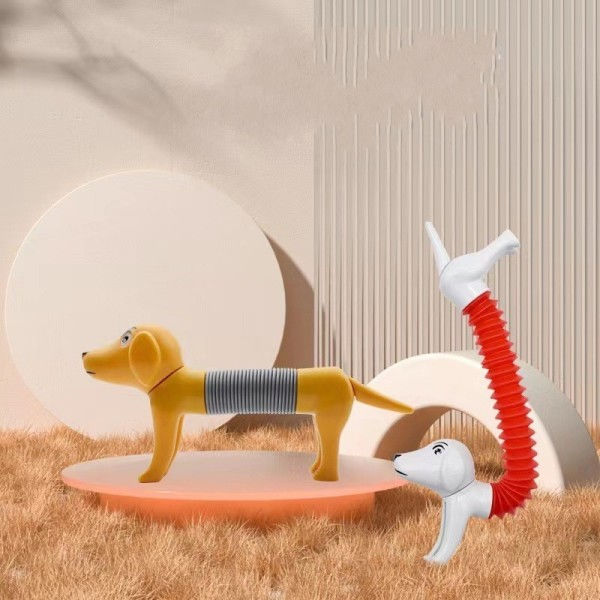 Nyhet vår hund pop rör sensoriska leksak stress avlastning bälg leksaker