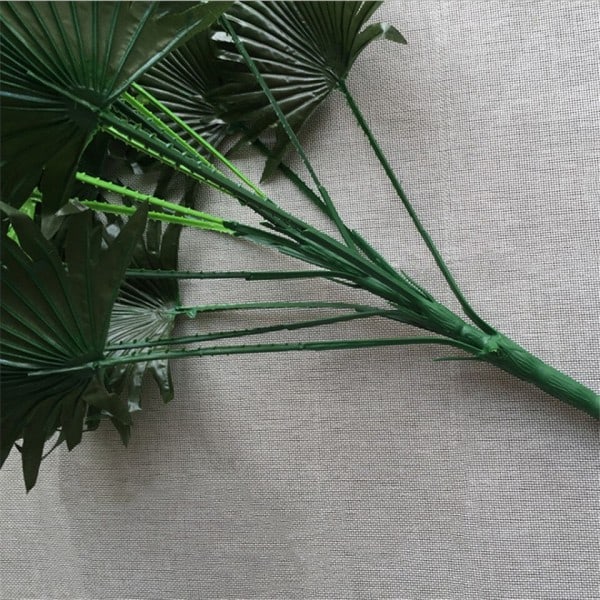 Simulering Stor Fläkt Löv Inomhus Dekoration Blomma Grön Växt Brun Löv Skit Rekvisita Kruka Blomma