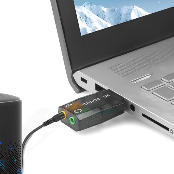 Mini ulkoinen USB 3,5mm mikrofoni kuuloke liitin stereo kuulokkeet 3d ääni kortti ääni sovitin