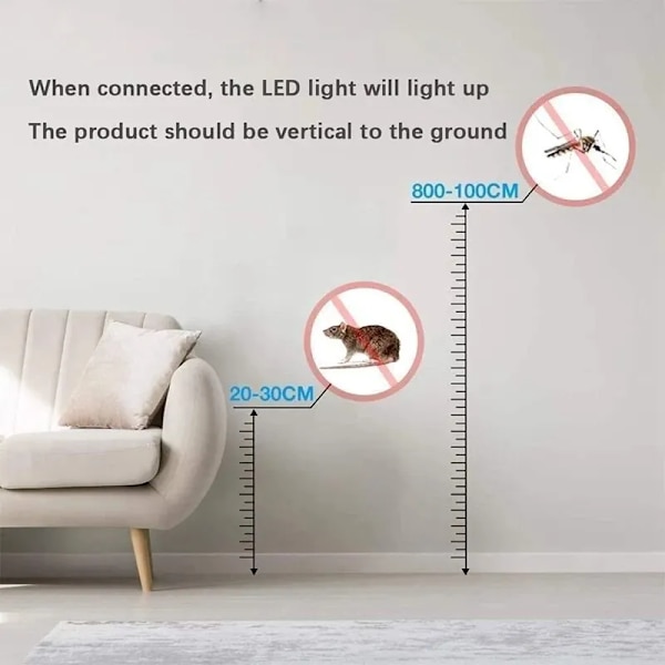 Elektronisk Ultraljud Elektromagnetisk Mygga Anti mus Insektsavskräckare Råtta Kackerlacka Hushåll Pest Reject Repellent