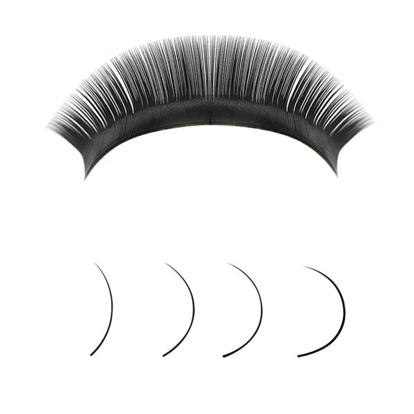 Lätt Fläkt Ögonfrans Förlängningar 8-25mm Mjuk Faux Cils Volume Russe Natural Ögonfransar