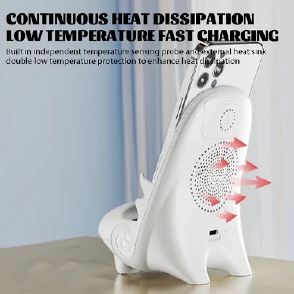 Trådløs lader stativ bærbar mini stol universal 15W stol holder lader telefon lade holder