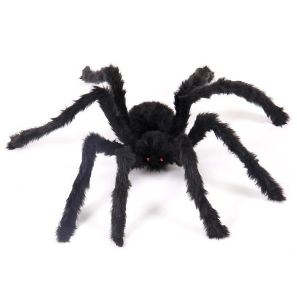 200 CM Enorm Halloween Edderkopp Oversized Plysj Svart Edderkopp Halloween Fest Dekorasjon