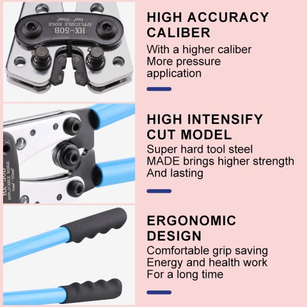 Tube Terminal Crimper Hex Crimp Verktøy