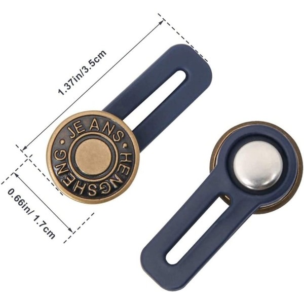 10 st metall knapp förlängare för byxor jeans