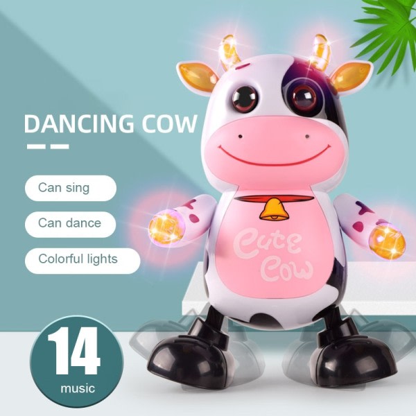 14 sange dans robot ko baby elektrisk legetøj lyd lys musik ko