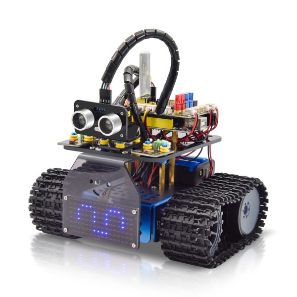 Mini Smart Tank Robot V3.0 Til Arduino Kit Robot Car DIY Programmerbart STEM legetøj
