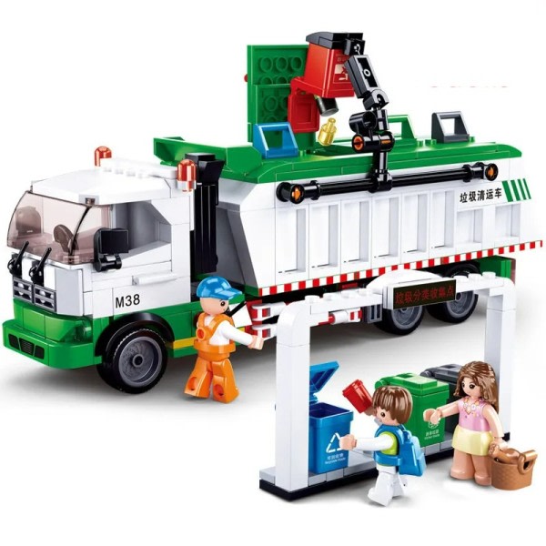 Sopor klassificering lastbil teknik fordon samlare bil brinquedos bygg klossar leksaker