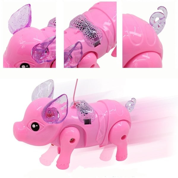 Morsom Elektrisk Piglet Musikk Walking Pig Action Figur Leker