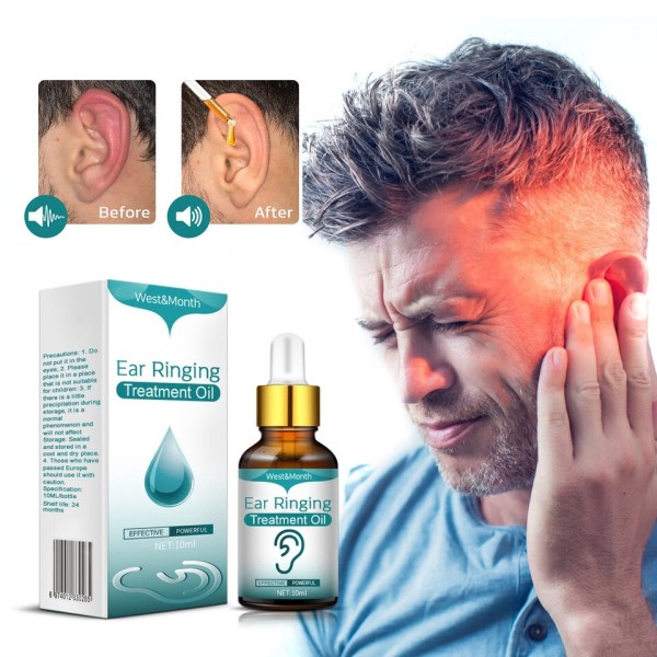 Øre ringing lindrende dråper lindre døvhet tinnitus kløe ørepine helse pleie behandling