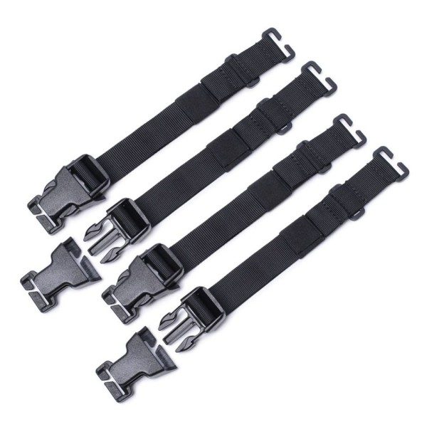 4 stk Tactical MOLLE Remme med Spænde Clips Kompression Remme