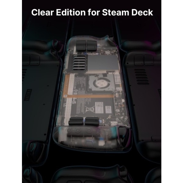Transparent Back Plate for Steam Deck,  DIY Clear Edition Replacement Shell Case Set