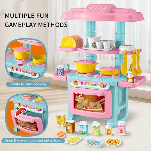 Leikki Koti Keittiö lelu setti simulaatio mini ruoanlaitto pöytä leikki talo lelu