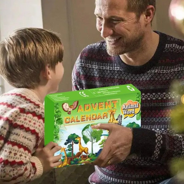 Jul advent kalender lekeboks søt dyr nytt år nedtelling stress avlastning barn gave