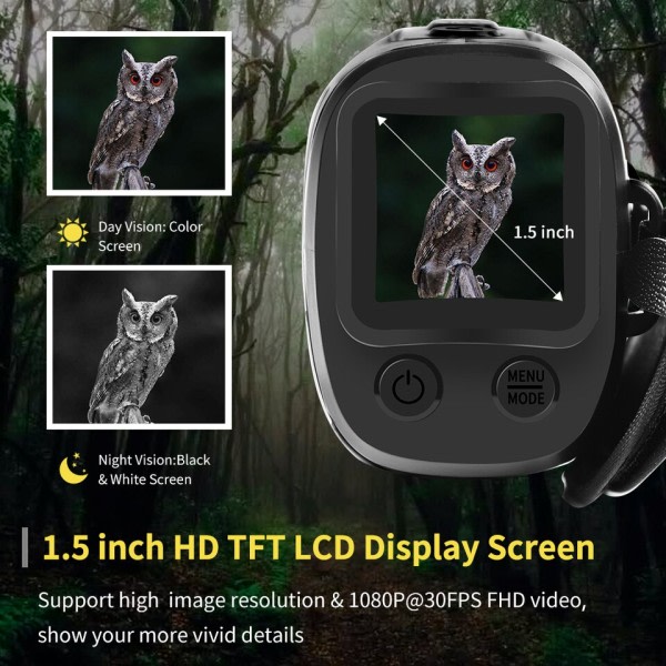 Monokulär Natt Vision Enhet 1080P HD Infraröd 5x Digital Zoom Jakt Teleskop