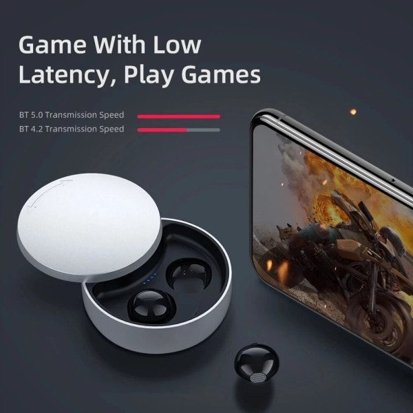 Minste Usynlige Øreplugger Trådløse Øreplugger Bluetooth in Ear Mini Tiny Earpiece Skjult med Lade etui
