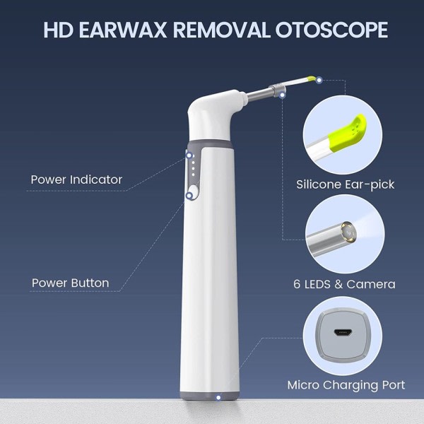 WIFI Digital Otoskop Ear Kamera 3,9mm Earon Cleaning Inspection Kamera Ear Wax Aborttagning Verktyg för IPhone Android