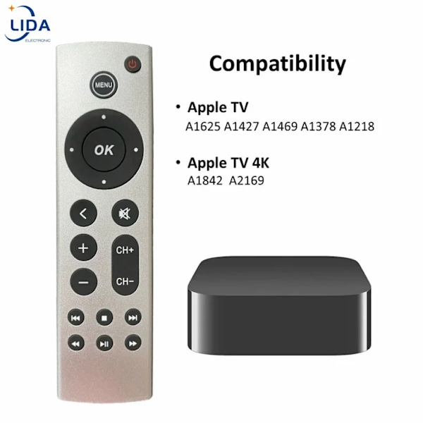 Universal Ersättning Fjärrkontroll Fit for Apple TV Fjärrkontroll