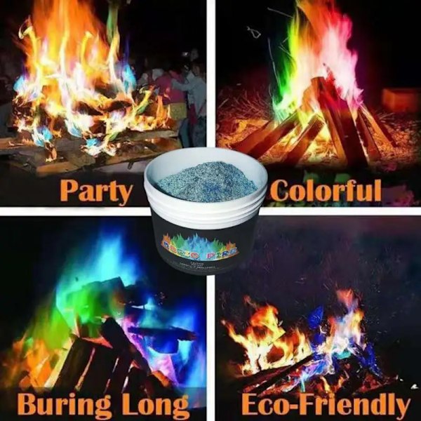Hög kvalitet Eld Färgglada Lågor Pulver Bål påsar Pyroteknik Trick Fest Mystiskt Eld Camping Vandring Fest förnödenheter