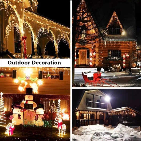 Street Garland On The House Jul Dekorationer Ornament LED Festoon Gardin Ljus