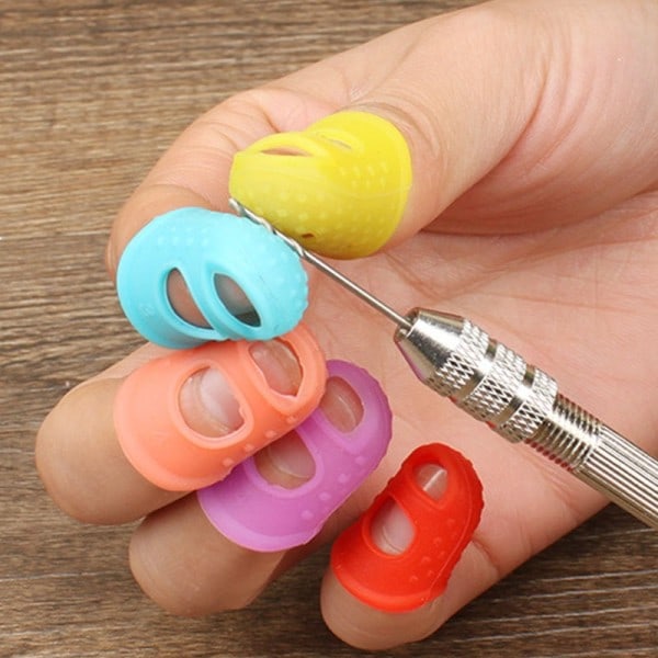 5 stk Multifunksjonell Silikon Fingerbinger Uthult Ut Puster Beskyttende Finger Sleeve
