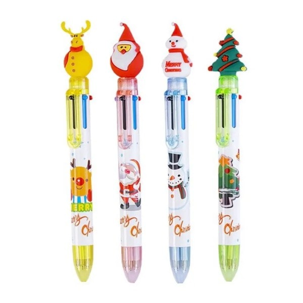 4  bitar tomte älg kulspets pennor gåvor jul fest favor barn gåva jul present