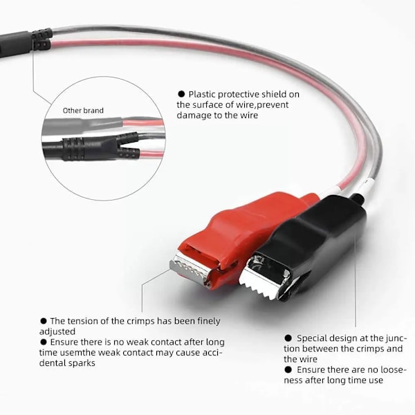 Elektrisk fiske rullar ström kabel batteri anslutning lina dubbel kontaktdon