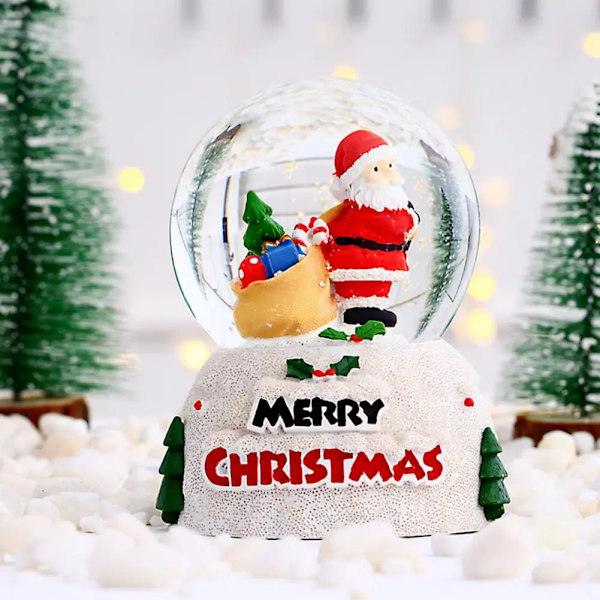 Krystall Kule Natt Lys Krystall Kule Lampe Jule Snø Globe Ornament Natt Lys Krystal Lys