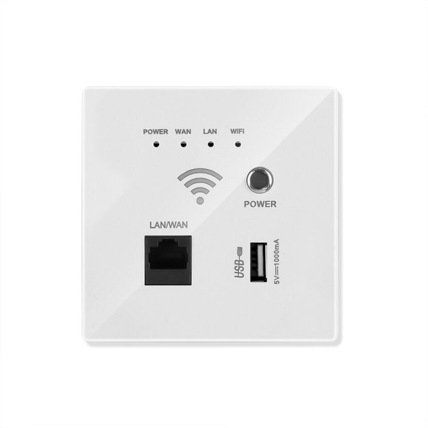 300Mbps 220V ström AP Relä Smart Trådlös WIFI repeater förlängare Vägg Inbäddad 2,4Ghz Router Panel