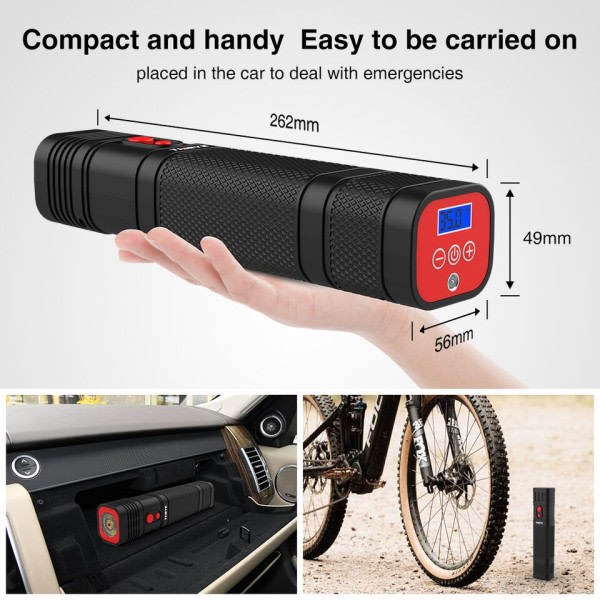 Bil Luft Kompressor Airkit Digital Dekk Inflator For Auto Motorsykkel Sykkel Bil Dekk Inflator
