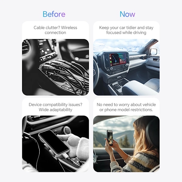 Wireless Car Play Android Car Wireless Adapter Plug and Play