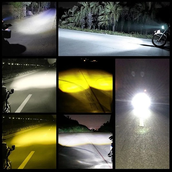 Motorsykkel Mini Kjørelys Dobbelt Colo for Lyskaster Auxiliary Spotlight Lampe R ATV Scooter Moto Tåke Lys Tilbehør