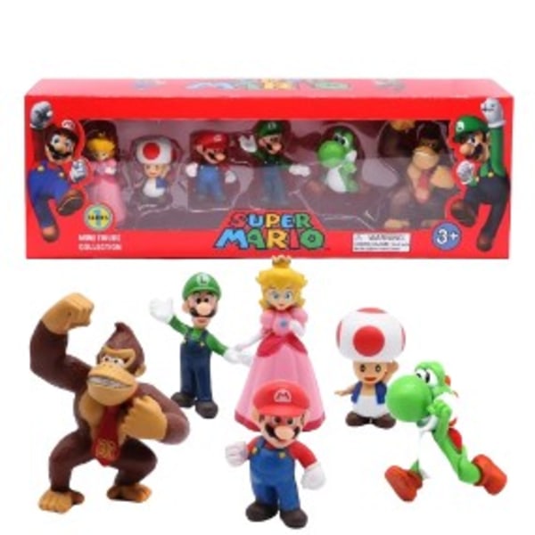 Mario Bros PVC Action Figuuri lelut nuket malli Luigi Yoshi Donkey Kong sieni