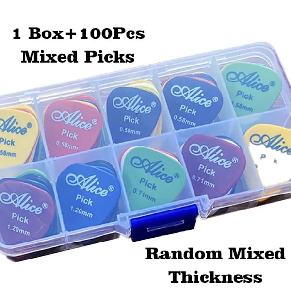 Multicolor Guitar Picks 50/100 Pieces Mixed ABS Premium Plastic Guitar Picks