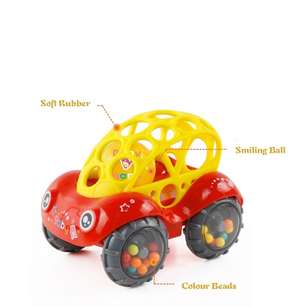 1 PC Baby Bil Dukke Legetøj Vugge Mobil Klokkeringe Grip Gutta Percha Hånd Fangende bolde til nyfødte