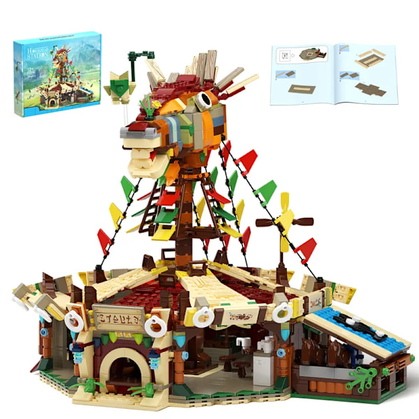 Breath Of The Wild Horse Head Station Bygningsblokker Sett For Zeldaed Trykte Klosser Leker