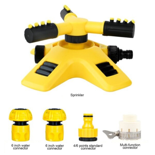 360 grader automatisk vann sprinkler hode justerbart hage forsyning spray dyse