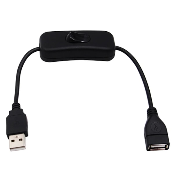 28cm USB kabel med bryter PÅ/OFF kabel forlengelse veksler for USB lampe USB vifte strømforsyning linje slitesterk