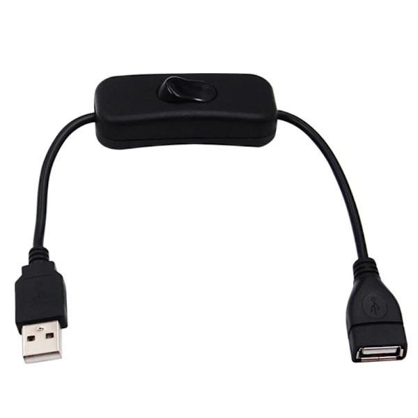 28cm USB kabel med strömbrytare PÅ/OFF kabel förlängning växling för USB lampa USB fläkt strömförsörjning linje hållbar