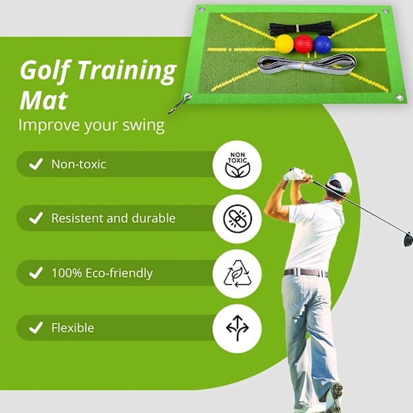 Golf træningsmåtte til sving detektion slagtesti feedback øve slå måtter træning hjælp